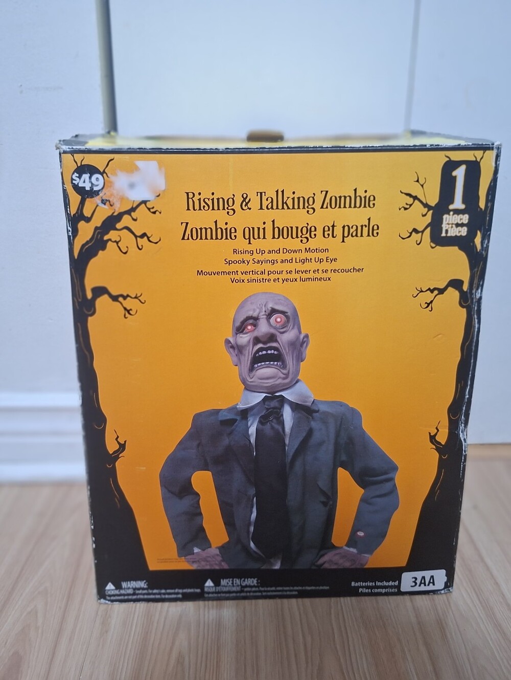 Rising And Talking Zombie Halloween Prop Animatronic Tested